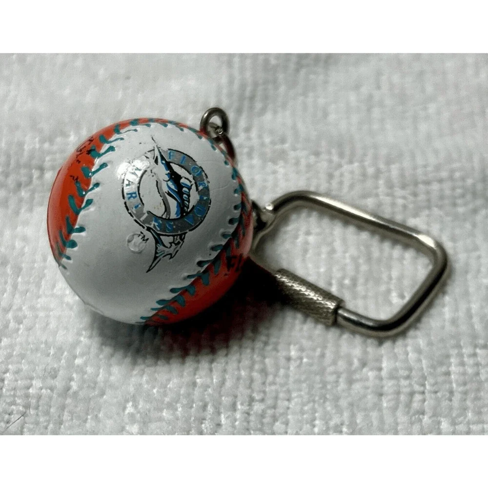 Vintage MLB Florida Marlins Baseball Sports Brat Keychain 1986 J.F.S.
